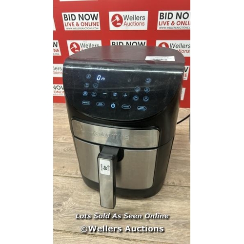 48 - GOURMIA 6.7L DIGITIAL AIR FRYER / POWERS UP / SIGNS OF USE / A43