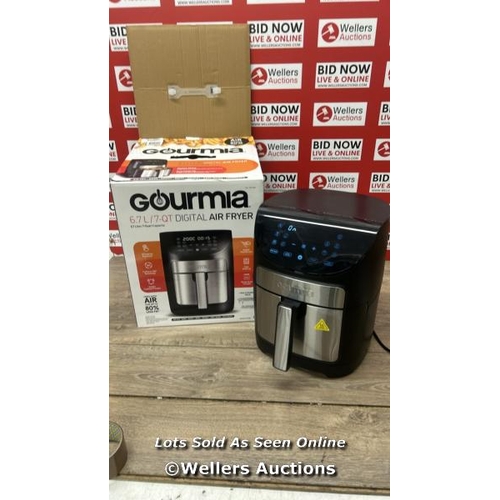 49 - GOURMIA 6.7L DIGITIAL AIR FRYER / POWERS UP / MINIMAL SIGNS OF USE / W1