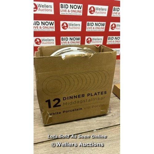 50 - E/D DINNER PLATE 12PK     / MINIMAL SIGNS OF USE / A43