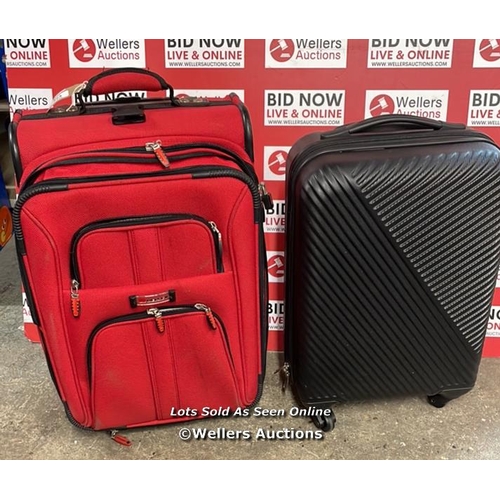 523 - 2 X PRE-OWNED SUITCASES INCL SAMSONITE & SWISS POLO / F6