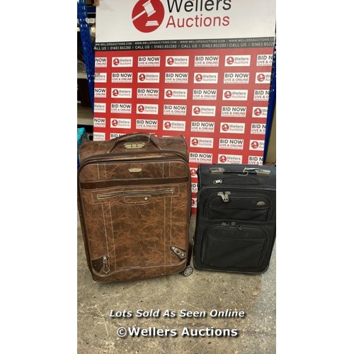 526 - 2 X PRE-OWNED SUITCASES INCL SAMSONITE & SWISS POLO / F6