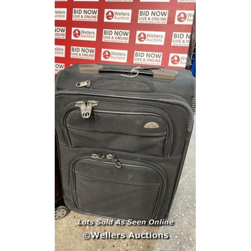 526 - 2 X PRE-OWNED SUITCASES INCL SAMSONITE & SWISS POLO / F6