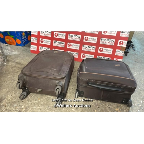 527 - 2 X PRE-OWNED SUITCASES INCL DELSEY