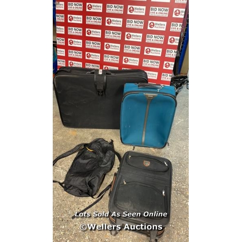 528 - 4X PREOWNED SUITCASES INC NORTHFACE AND ANTLER / D11