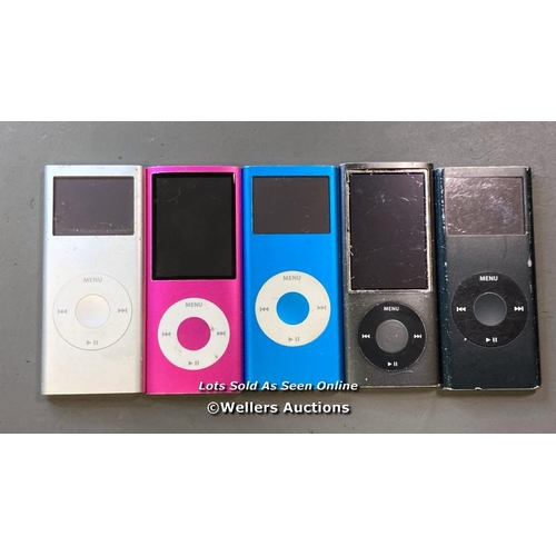 9575 - X5 APPLE IPOD NANO 2ND GEN / 16GB / DISPLAY DAMAGED / A1199, A1285 AND A1320