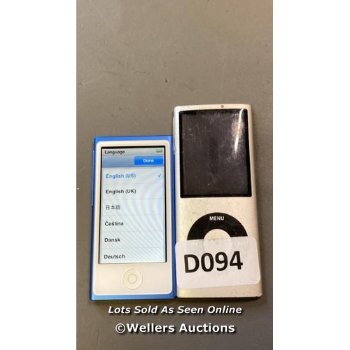 9579 - X2 APPLE IPOD NANO / 8GB / A1285 AND A1446