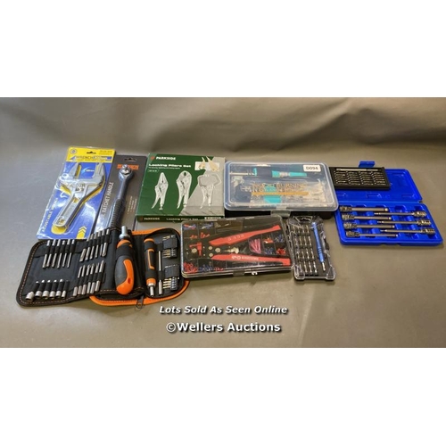 9635 - X10 PARKSIDE LOCKING PLIERS SET AND ITEMS