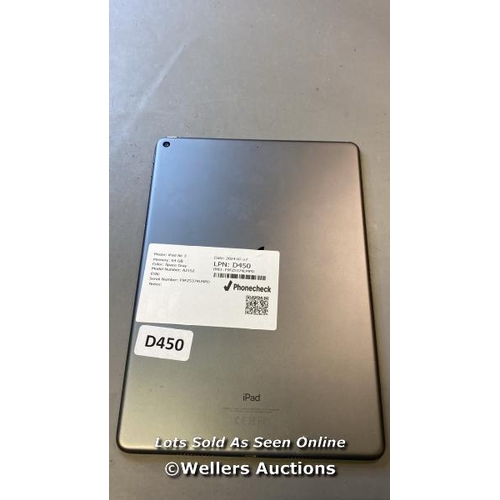 9641 - APPLE IPAD AIR 3 / 64GB / GRAY / A2152 / SERIAL: F9FZ5374LMPD