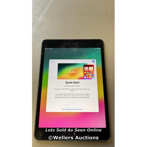 9669 - APPLE IPAD MINI 5 / 64 GB / SPACE GRAY / A2124 ESN: GOOD / SERIAL: DMPF513JLMT7