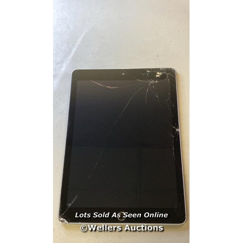 9711 - APPLE IPAD (6TH GEN  / 32 GB / GRAY / A1893 / SERIAL: GG7Y20T2JF8J / I-CLOUD LOCKED SCREEN DAMAGE