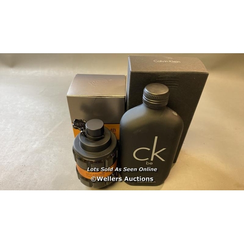 9730 - X2 NEW PERFUME  SPICEBOMB VIKTOR & ROLF EXTREME 90ML AND CK BE CALVIN KLEIN200ML