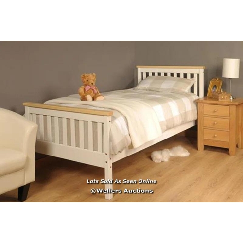 8002 - FERNLEAF SHANE BED FRAME / COLOUR: WHITE/CARAMEL, SIZE: SINGLE (3') / RRP 91.99 / BD1