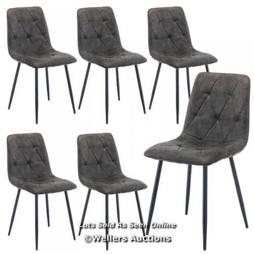 8008 - WILLISTON FORGE ABISHANTH UPHOLSTERED DINING CHAIR / UPHOLSTERY COLOUR: GREY / RRP 189.99 / BD1