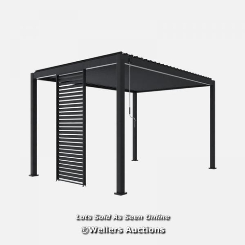 8030 - EBERN DESIGNS MIRAJANE ALUMINIUM PERGOLA SIDE PANEL / SIZE: 238CM H X 93CM W X 6CM D / RRP 465.99 / ... 