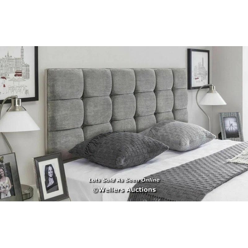 8040 - ZIPCODE DESIGN DENFIELD FULLY UPHOLSTERED HEADBOARD / SIZE: DOUBLE (4'6), COLOUR: MINK / RRP 58.99 /... 