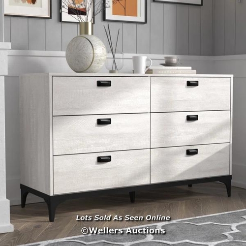 8052 - WILLISTON FORGE LAWRENCE 6 - DRAWER CHEST OF DRAWERS / COLOUR: DUSTY GREY / RRP 147.99 / W2