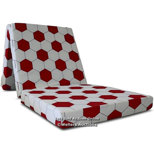 8062 - SYMPLE STUFF DULL SMALL SINGLE FOAM MATTRESS / COLOUR: RED/WHITE / RRP 45.99 / W2