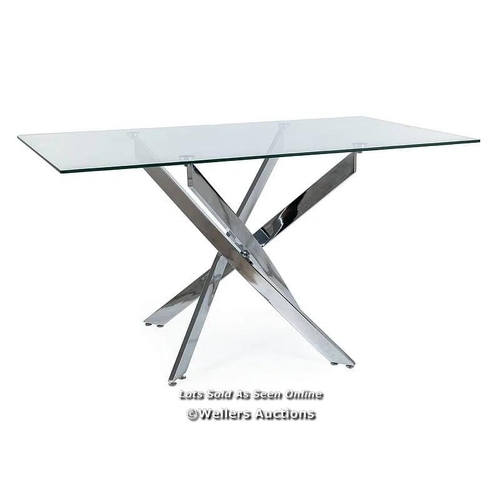 8077 - METRO LANE ANDRIJS 140CM DINING TABLE / RRP 148 / COMES IN TWO BOXES / GZ