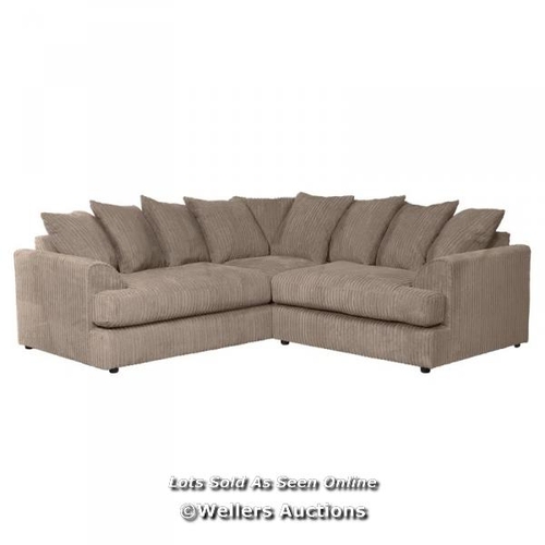 8090 - MERCURY ROW AJO CORNER SOFA / UPHOLSTERY COLOUR: COFFEE / RRP 295 / COMES IN TWO BOXES / Y