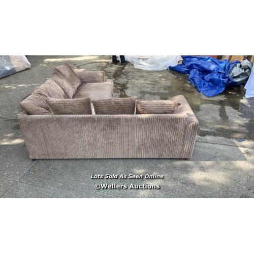 8090 - MERCURY ROW AJO CORNER SOFA / UPHOLSTERY COLOUR: COFFEE / RRP 295 / COMES IN TWO BOXES / Y