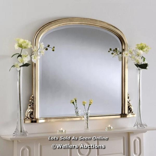 8111 - OPHELIA & CO. BARILE OVERMANTLE MIRROR / FINISH: GOLD, SIZE: 74CM H X 102CM W / RRP 219.99 / CONT2