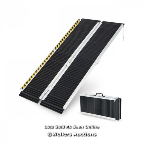 8269 - PORTABLE ALUMINUM WHEELCHAIR RAMP WITH TRANSITION PLATE / RRP �139.95 / APPEARS NEW   / MA