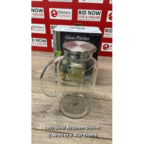 8535 - KING CRYSTAL PITCHER 2.2L / APPEARS NEW / SMALL CRACK / D34 [3398]