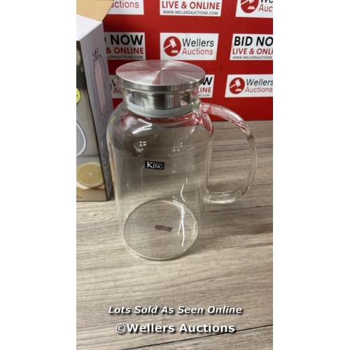 8542 - KING CRYSTAL PITCHER 2.2L / MINIMAL SIGNS OF USE / D33 [3398]