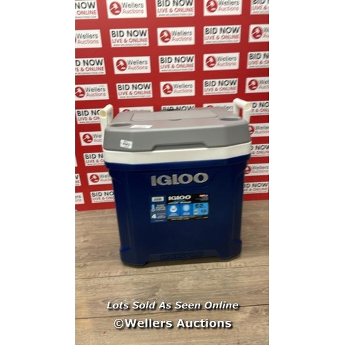 8543 - IGLOO MAX COLD 58 LITRE ROLLER COOL BOX / MINIMAL SIGNS OF USE / BENT WHEEL / E50 [3398]