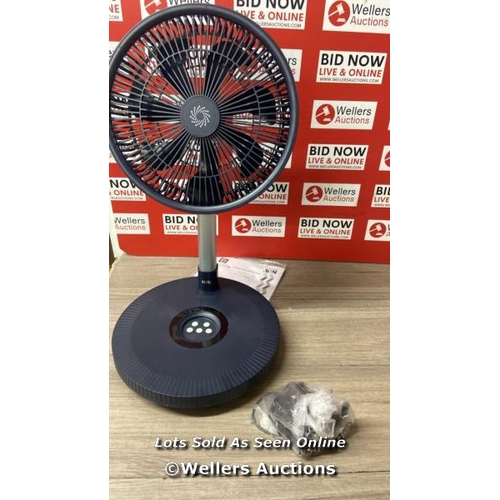 8544 - NSA ULTIMATE FOLDING FAN WITH REMOTE CONTROL, FFDC-24RC / POWERS UP / APPEARS NEW / D34 [3398]