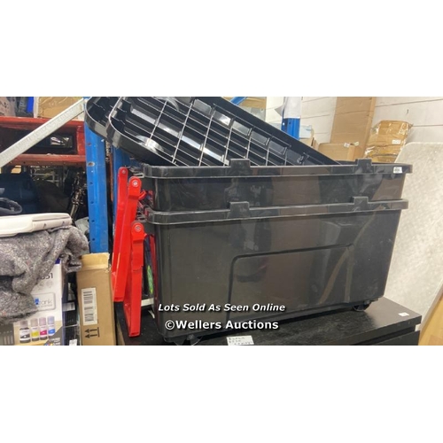 8654 - 160L STORAGE BOXES X2