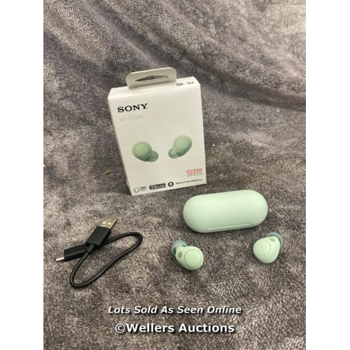 8901 - SONY WF-C700N NOISE CANCELLING IN-EAR HEADPHONES / POWERS UP & CONNECTS VIA BLUETOOTH WITH SOUND / M... 