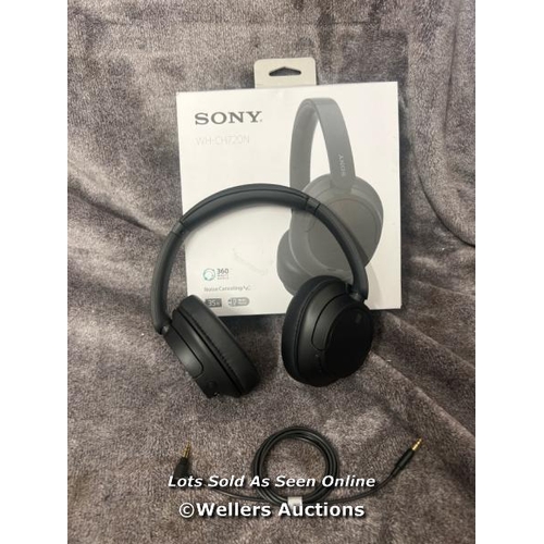 8902 - SONY WHCH720NB NOISE CANCELLING OVEREAR HEADPHONES / POWERS UP & CONNECTS VIA BLUETOOTH WITH SOUND /... 