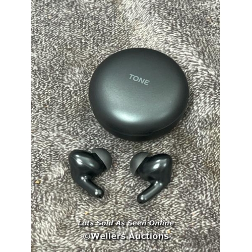 8907 - LG UFP5 WIRELESS EARBUDS / POWERS UP & CONNECTS VIA BLUETOOTH WITH SOUND / SIGNS OF USE / AN42 [3398... 