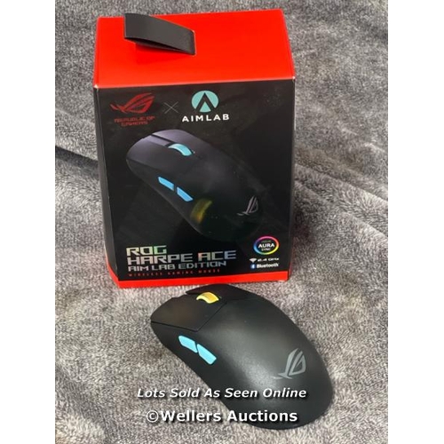 8909 - ASUS ROG ACE AIM LAB EDITION GAMING MOUSE, 90MP02W0-BMUA00 / POWERS UP & CONNECTS VIA BLUETOOTH WITH... 