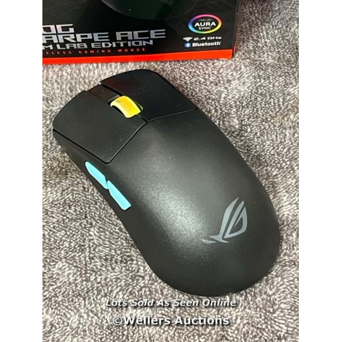 8909 - ASUS ROG ACE AIM LAB EDITION GAMING MOUSE, 90MP02W0-BMUA00 / POWERS UP & CONNECTS VIA BLUETOOTH WITH... 