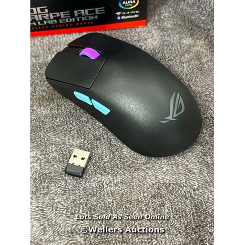 8909 - ASUS ROG ACE AIM LAB EDITION GAMING MOUSE, 90MP02W0-BMUA00 / POWERS UP & CONNECTS VIA BLUETOOTH WITH... 