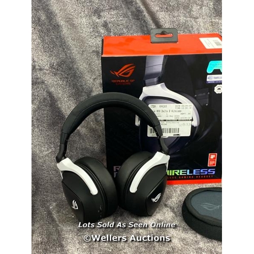 8910 - ASUS ROG DELTA S WIRELESS GAMING HEADSET, 90YH03IW-B3UA00 / POWERS UP & CONNECTS VIA BLUETOOTH WITH ... 