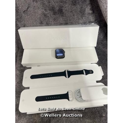 8927 - APPLE WATCH SERIES 8 GPS + CELLULAR, 41MM GRAPHITE STAINLESS STEEL CASE WITH MIDNIGHT SPORT BAND, MN... 