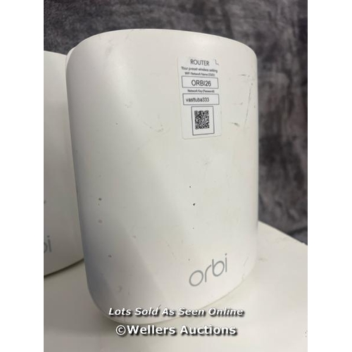 8940 - NETGEAR ORBI RBK353 WHOLE HOME WIFI 6 SYSTEM / UNTESTED / SIGNS OF USE / AN43 [3398]