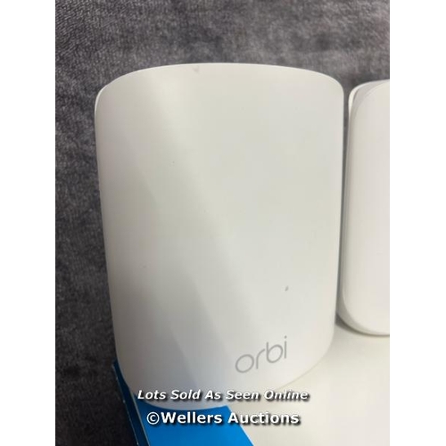 8940 - NETGEAR ORBI RBK353 WHOLE HOME WIFI 6 SYSTEM / UNTESTED / SIGNS OF USE / AN43 [3398]