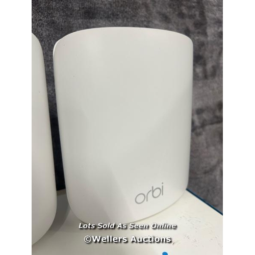 8940 - NETGEAR ORBI RBK353 WHOLE HOME WIFI 6 SYSTEM / UNTESTED / SIGNS OF USE / AN43 [3398]