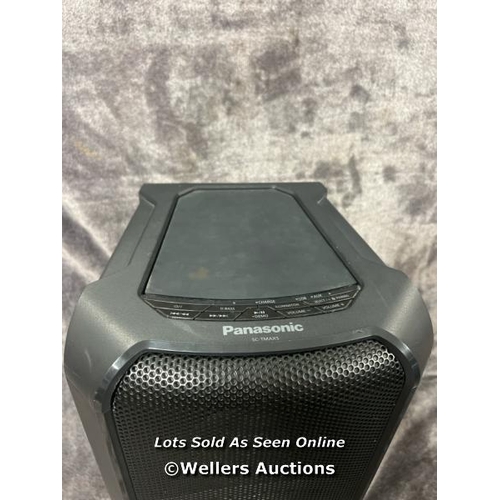 8943 - PANASONIC SC-TMAX5EB-K BLUETOOTH SPEAKER / NO POWER / SIGNS OF USE / DAMAGED / AN43 [3397]