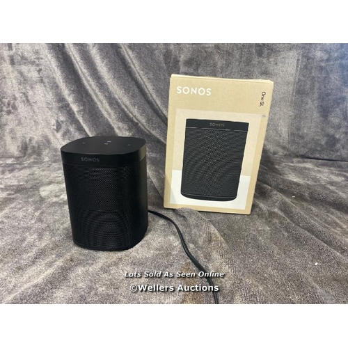 8949 - SONOS ONE SL SPEAKER - BLACK / POWERS UP & CONNECTS VIA SONOS APP WITH SOUND / MINIMAL SIGNS OF USE ... 