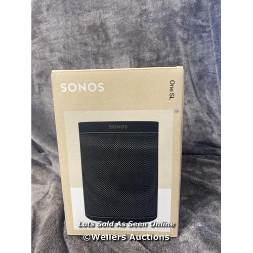 8949 - SONOS ONE SL SPEAKER - BLACK / POWERS UP & CONNECTS VIA SONOS APP WITH SOUND / MINIMAL SIGNS OF USE ... 