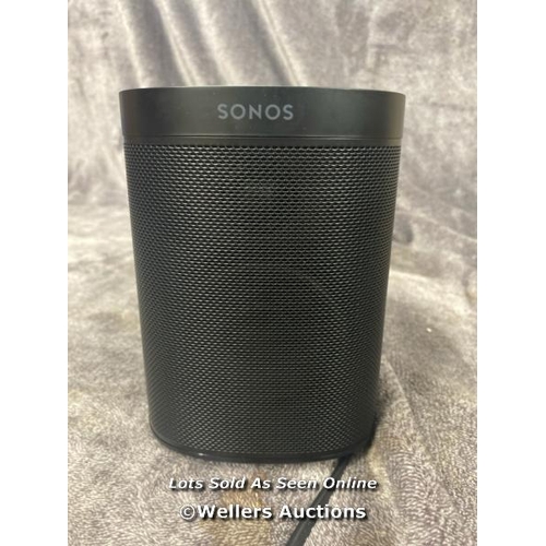 8949 - SONOS ONE SL SPEAKER - BLACK / POWERS UP & CONNECTS VIA SONOS APP WITH SOUND / MINIMAL SIGNS OF USE ... 