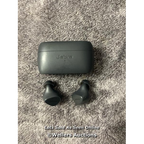 8952 - JABRA ELITE 3 WIRELESS EARBUDS / POWERS UP & CONNECTS VIA BLUETOOTH WITH SOUND / SIGNS OF USE / AN44... 