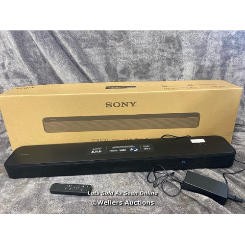 8953 - SONY HTS2000.CEK  3.1CH SOUNDBAR / POWERS UP BUT DOESN'T CONNECT VIA BLUETOOTH / SIGNS OF USE / AN44... 