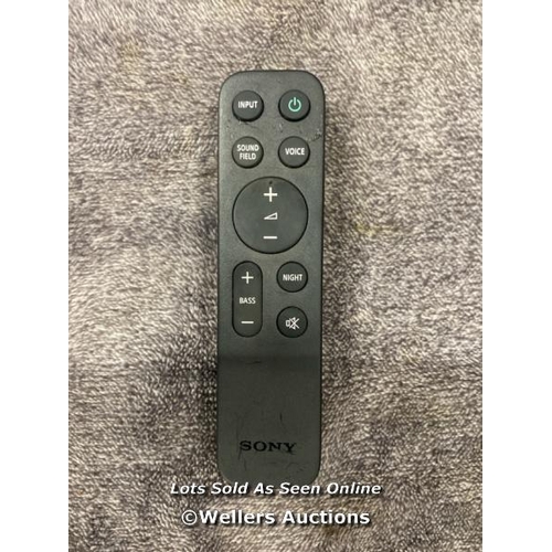 8953 - SONY HTS2000.CEK  3.1CH SOUNDBAR / POWERS UP BUT DOESN'T CONNECT VIA BLUETOOTH / SIGNS OF USE / AN44... 