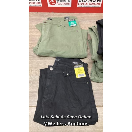 2009 - 10X LADIES NEW DAVID BITTON BUFFALO CARGO TROUSERS / 6X SIZE UK 10 AND 4X SIZE UK 16 / E2